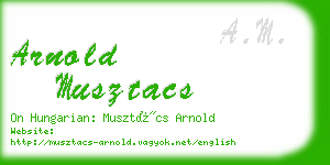 arnold musztacs business card